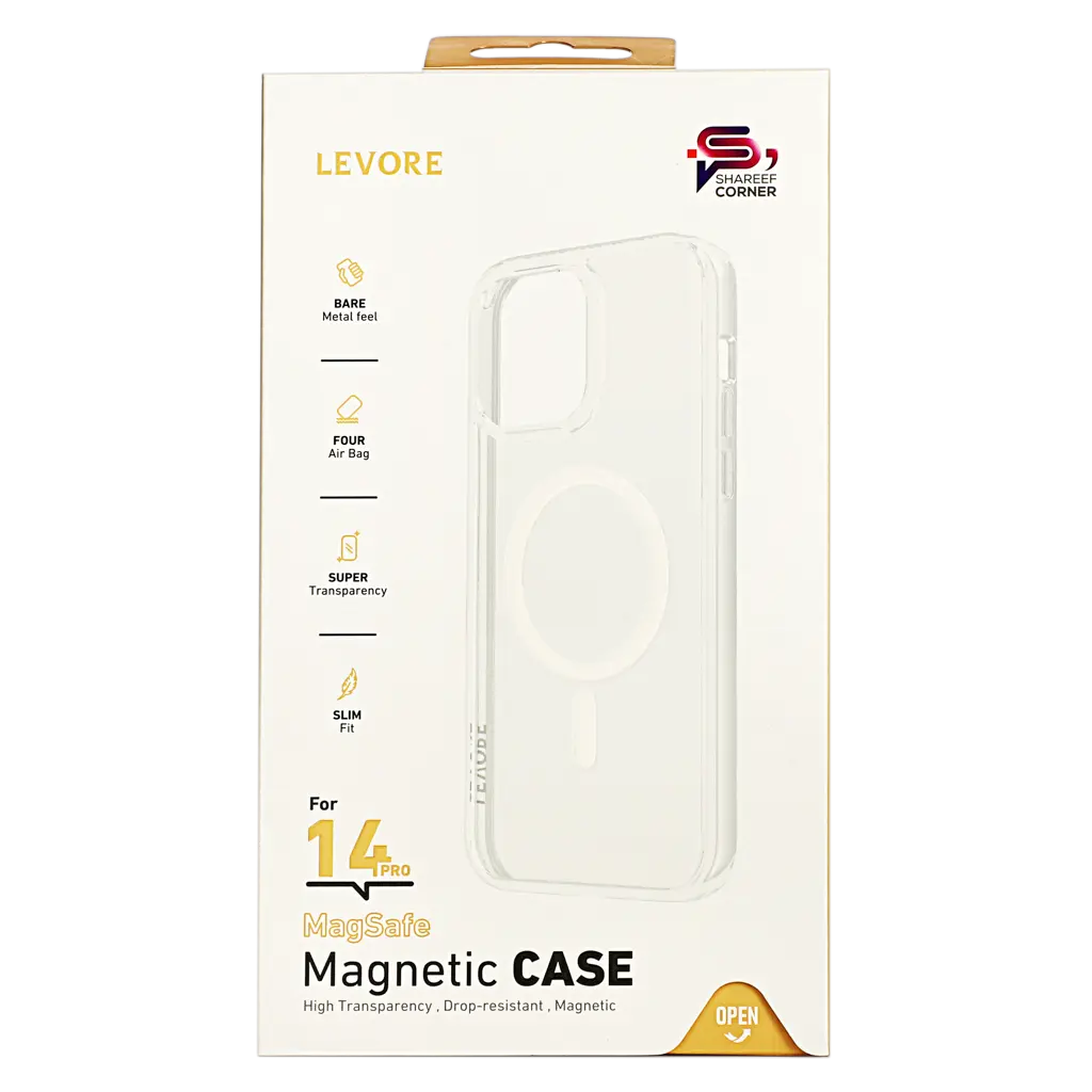 Levore Cover For Iphone 14 Pro Anti Drop And Anti Scratch Magsafe Clear - view 2