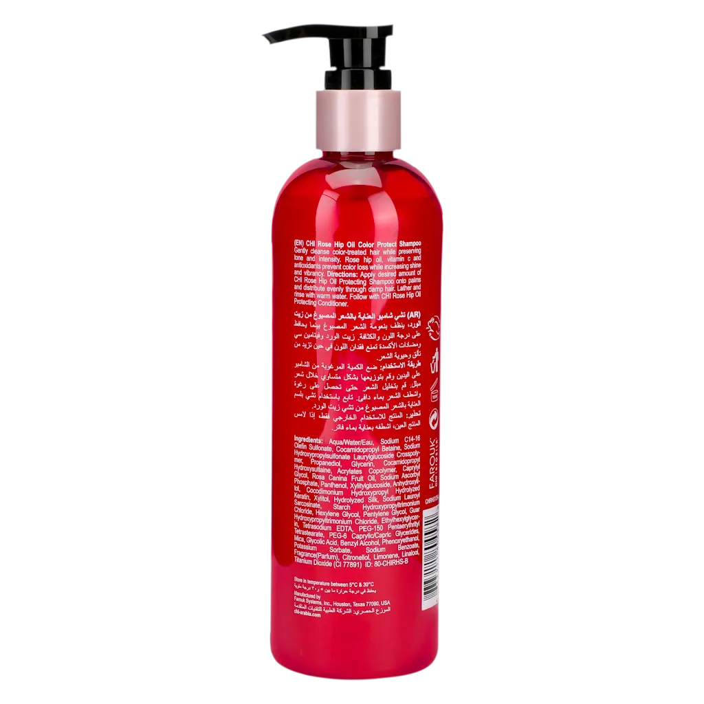 Chi Rose Oil Protects And Enhances Hair Colour Shampoo 340 ml - view 2