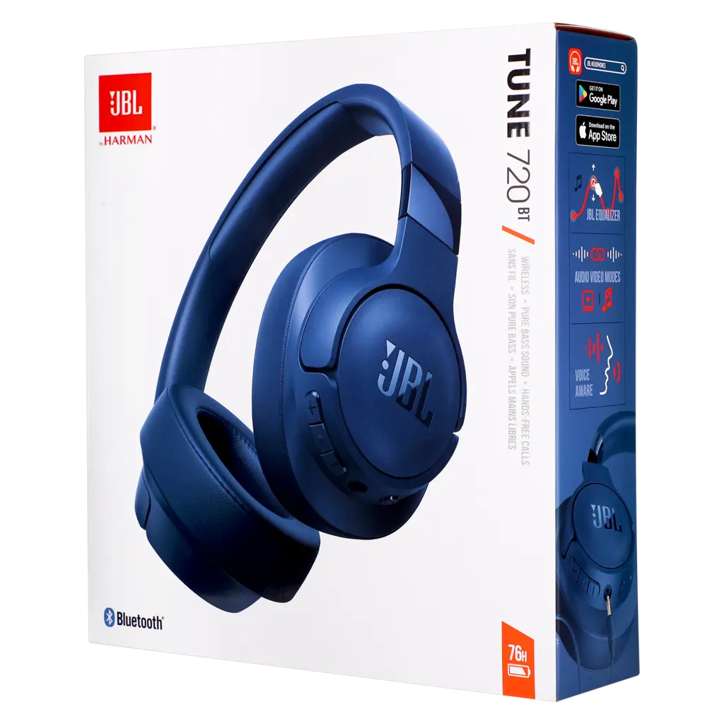 JBL Tune 720BT Over Ear Headphones Blue - view 2