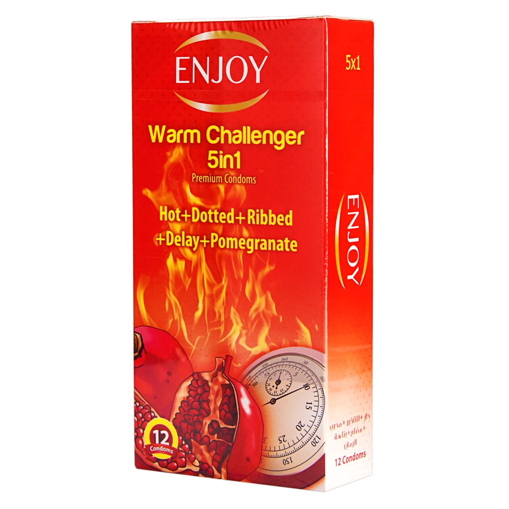 Enjoy delay Worm Challenger Premium Condoms 12 Pcs