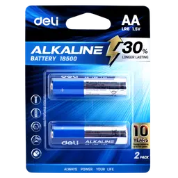 Deli Alkaline Battery AA 2 Pcs 