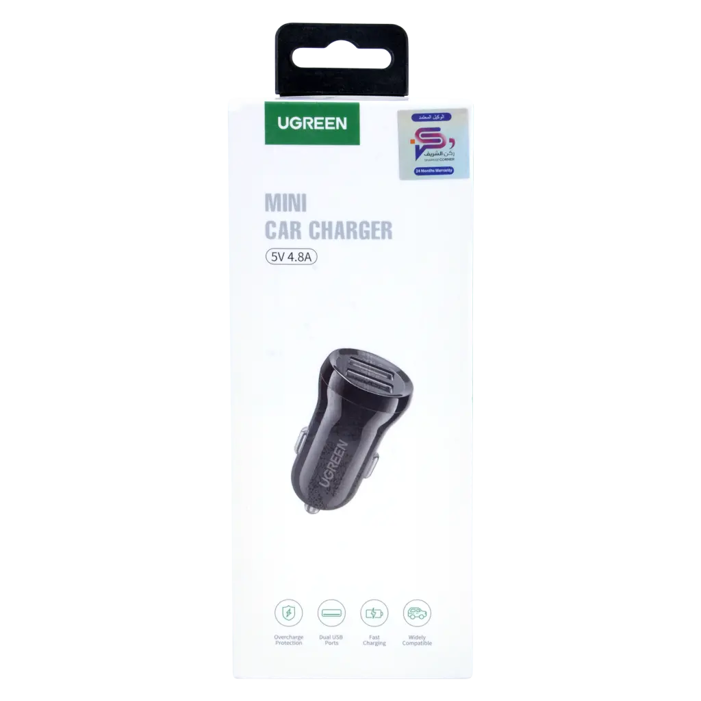 Ugreen Dual Usb Car Charger 24W - Black - view 2