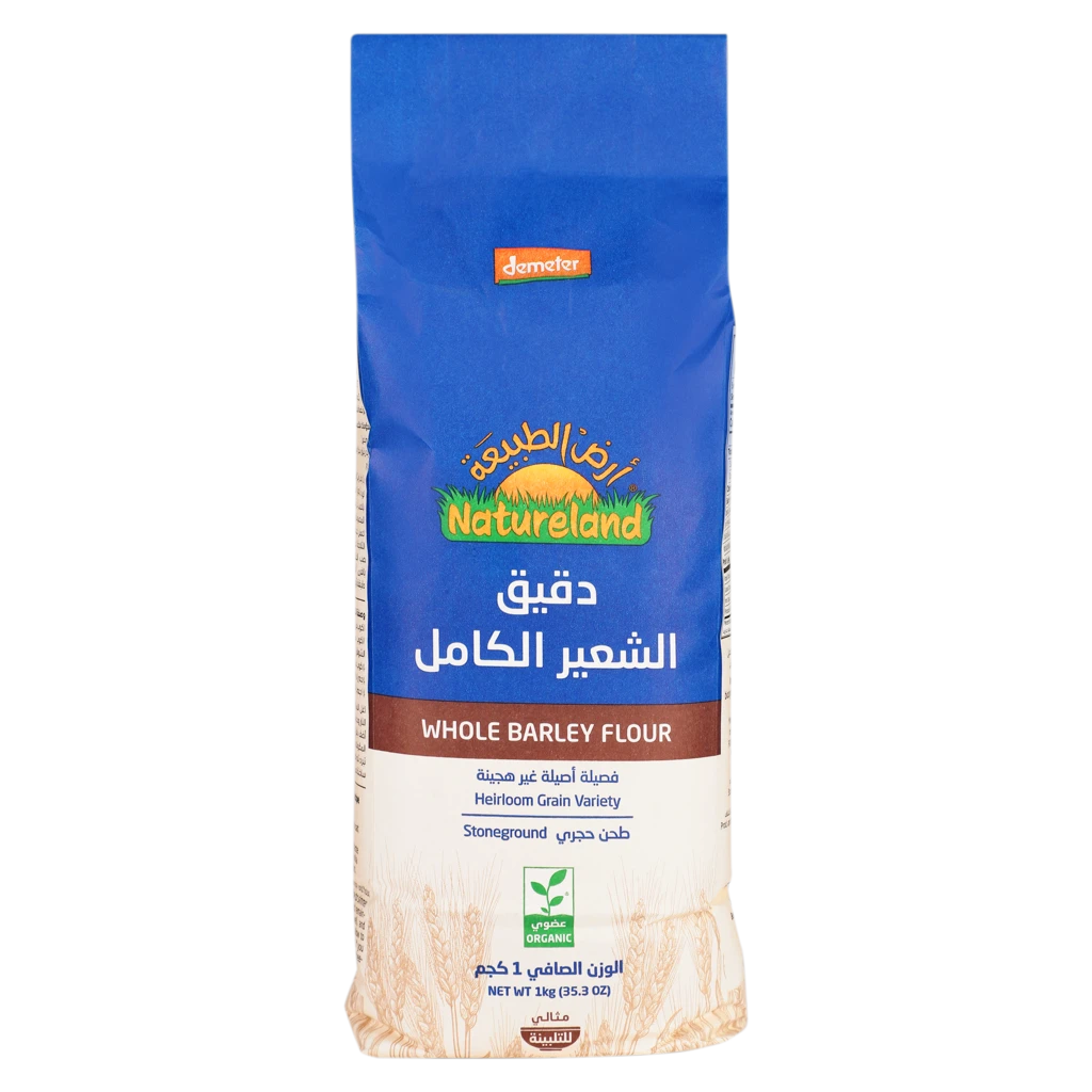 أرض الطبيعة دقيق الشعير الكامل عضوي ١ كجم