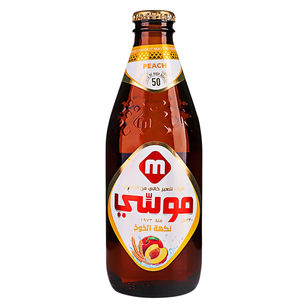 Moussy Malt Drink Peach Flavour 330 ml - view 1