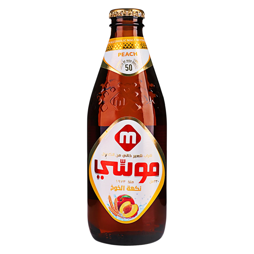 Moussy Malt Drink Peach Flavour 330 ml