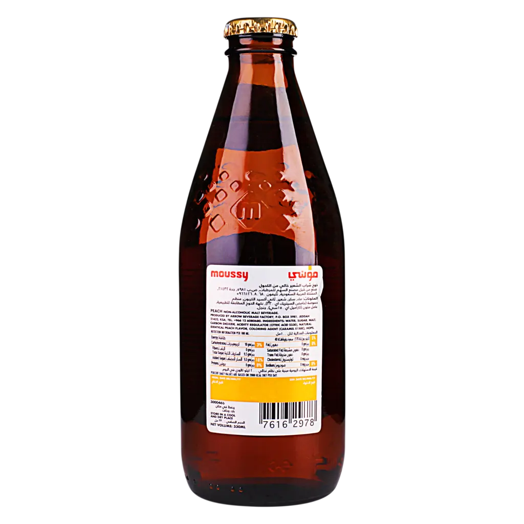 Moussy Malt Drink Peach Flavour 330 ml - view 2