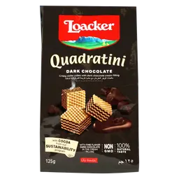 Loacker Quadratini Wafer Dark Chocolate 125 gm