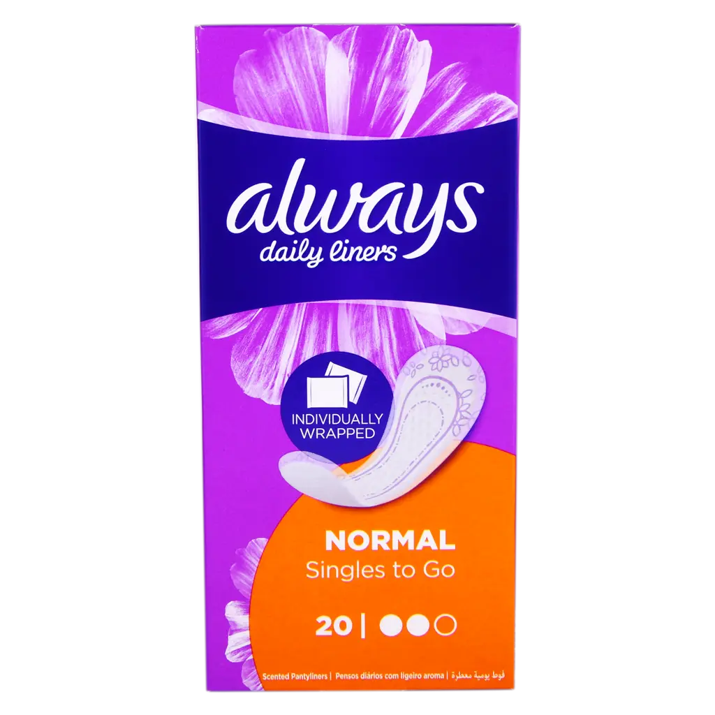 Always Daily Liners Comfort Protect Individually Wrapped 20 pads - view 2