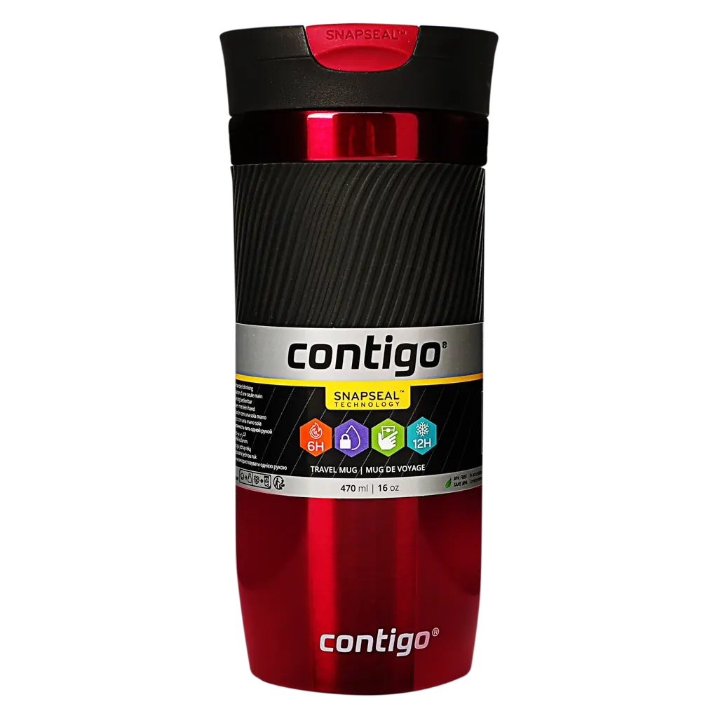 Contigo Snapseal Stainless Steal Cup Burgundy 470 ml  - view 1