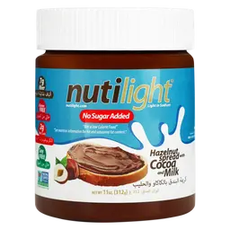 Nutilight Hazelnut Milk Chocolate Spread 312 gm
