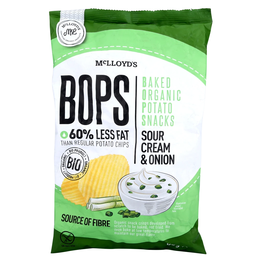 Mclloyd´S Baked Organic Potato Snack Sour Cream & Onion 85 gm