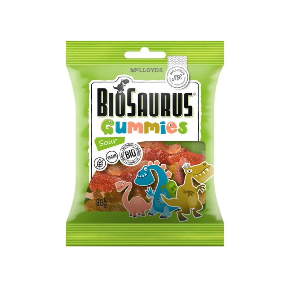 Mclloyd's Biosaurus Flavoured Vegan Gummies Sour 80 gm - view 1