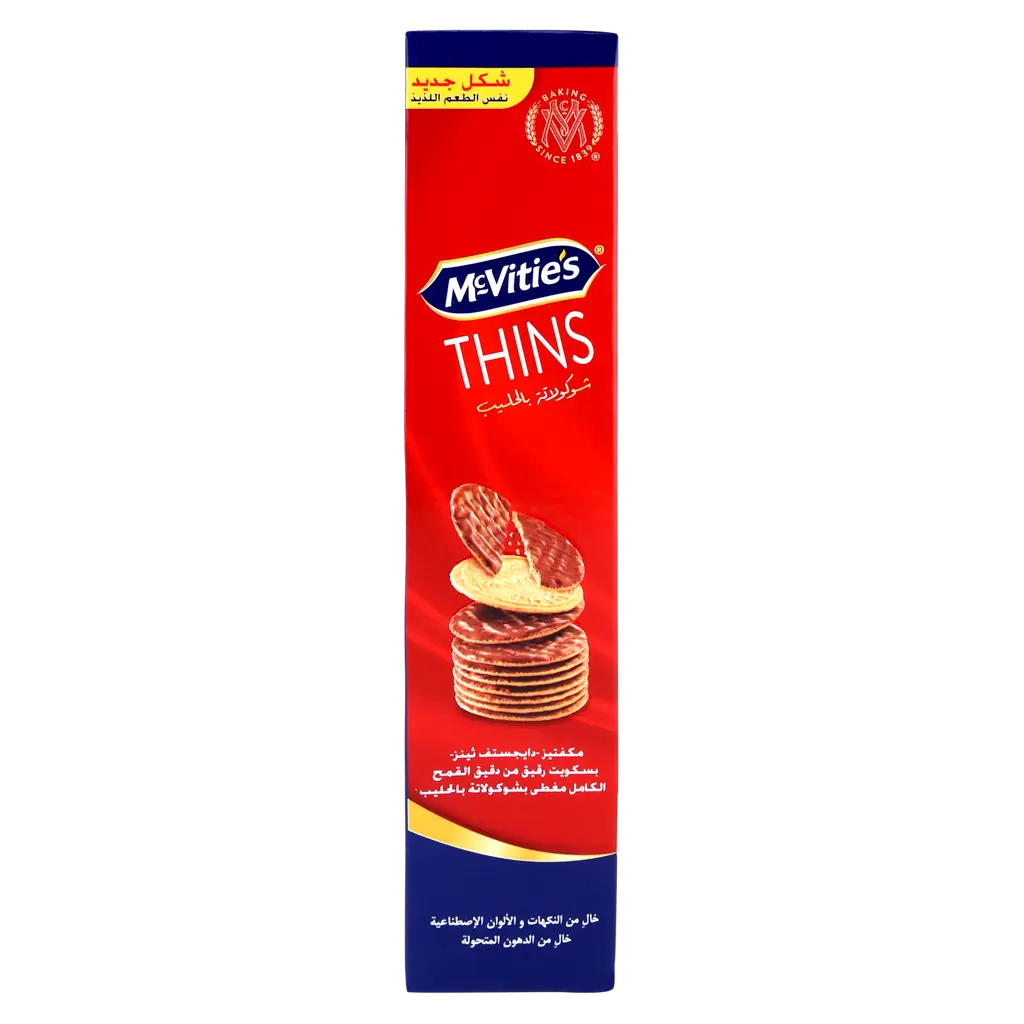 Mcvities Digestive Thins with Chocolate 150 gm
 - view 2