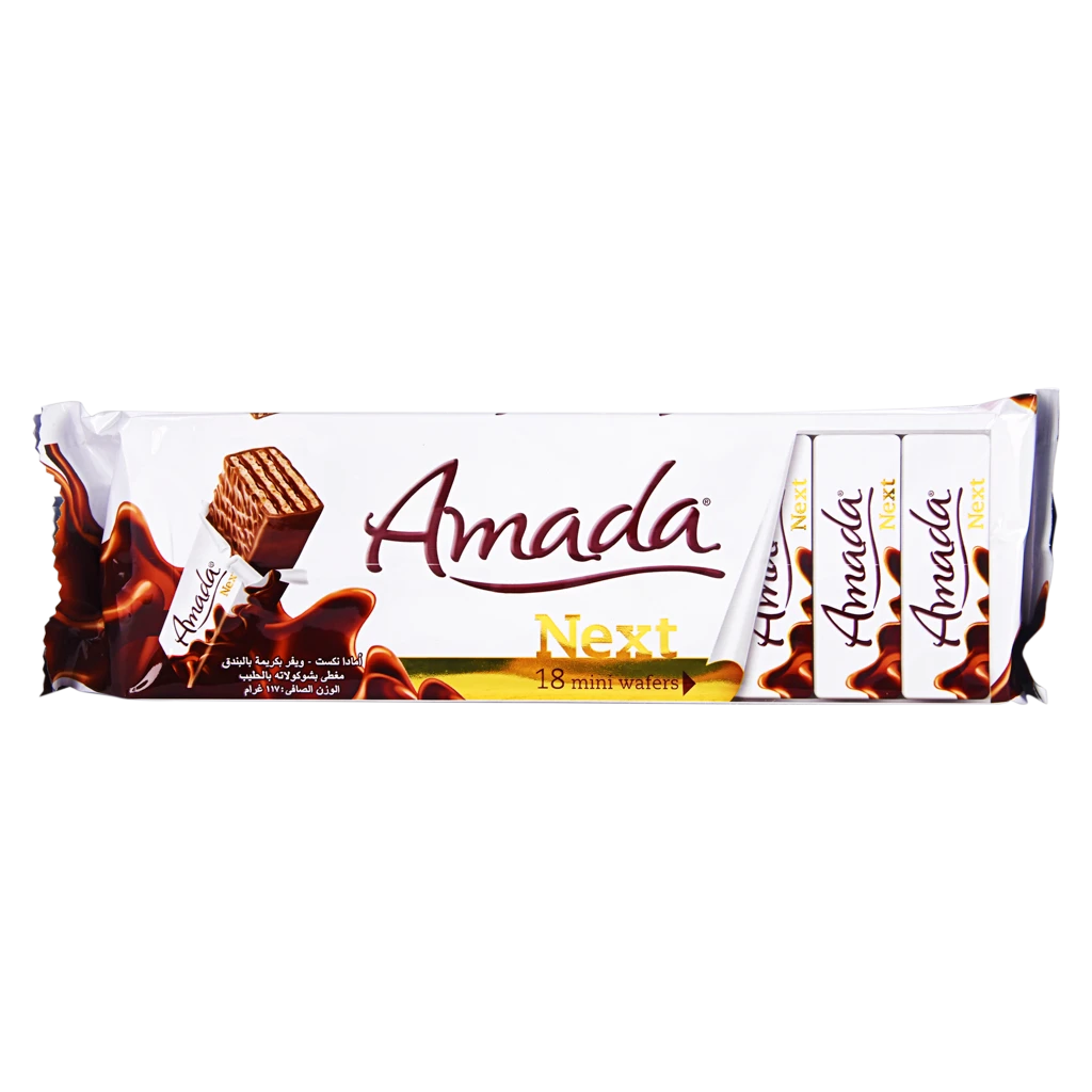 Amada Next Wafer with Hazelnut Cream and Milk Chocolate 117 gm