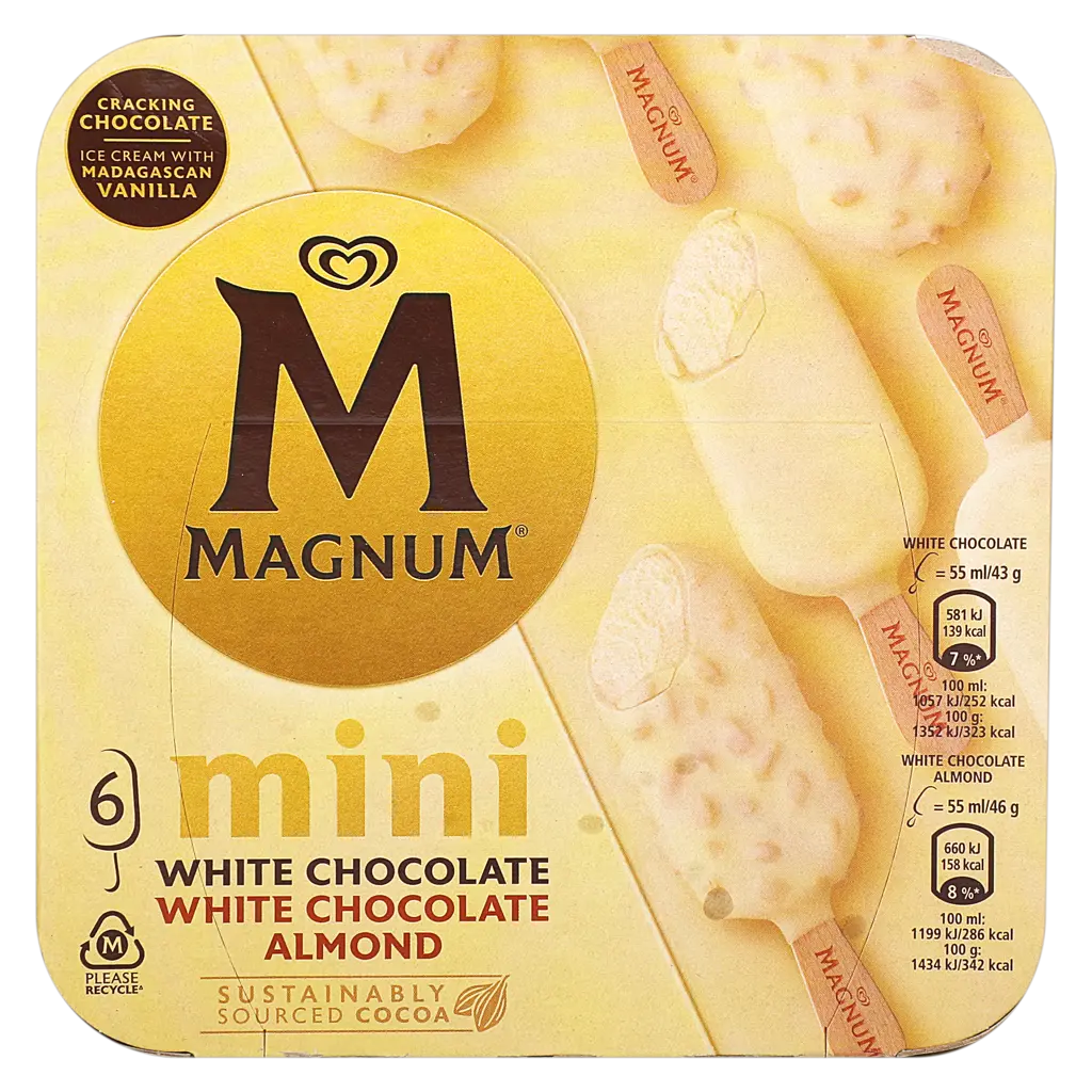 Magnum Ice Cream Mini White 6 pcs 55 ml - view 2