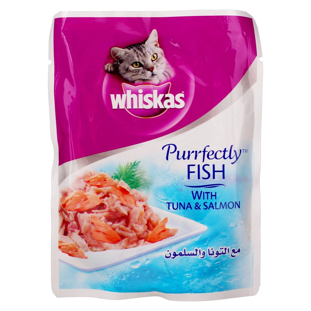 Whiskas Cat Food Purrfectly Fish With Tuna & Salmon 85 gm