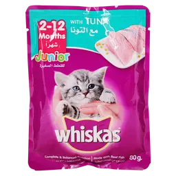 Whiskas Cat Food With Tuna 2 to 12 Months 80 gm