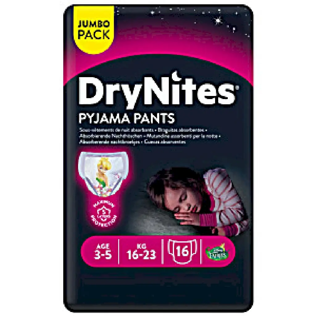 Drynites Pyjama Pants 3-5Years Girls Jumbo Pack 16S - view 1