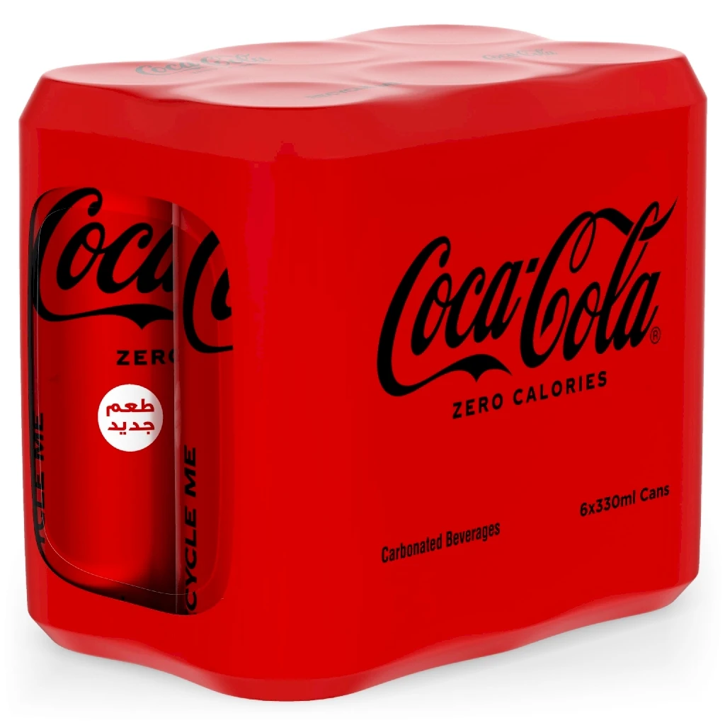 Coca Cola Zero Soft Drink Can 330MLX6