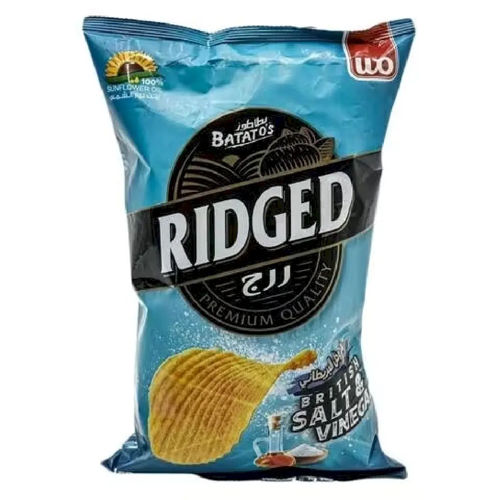 Batatos Ridged Potato Chips Salt Vinegar 150G - view 1