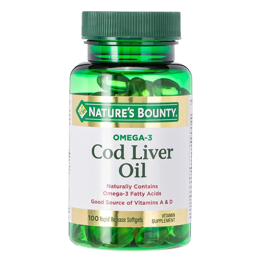 Natures Bounty Cod Liver Oil Norwegian Omega 3 Softgel 100S - view 1