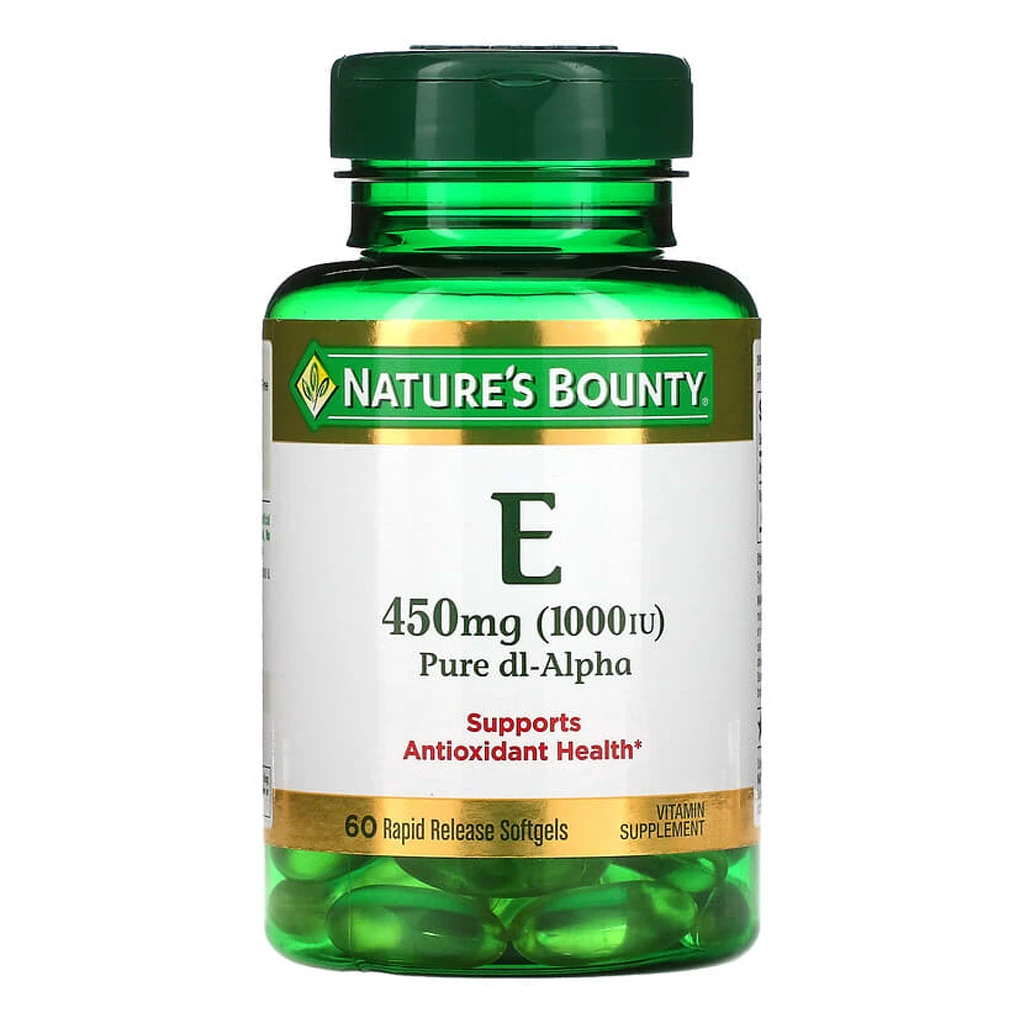 Natures Bounty E 1000 Iu Pure Dl Alpha 60Softgels