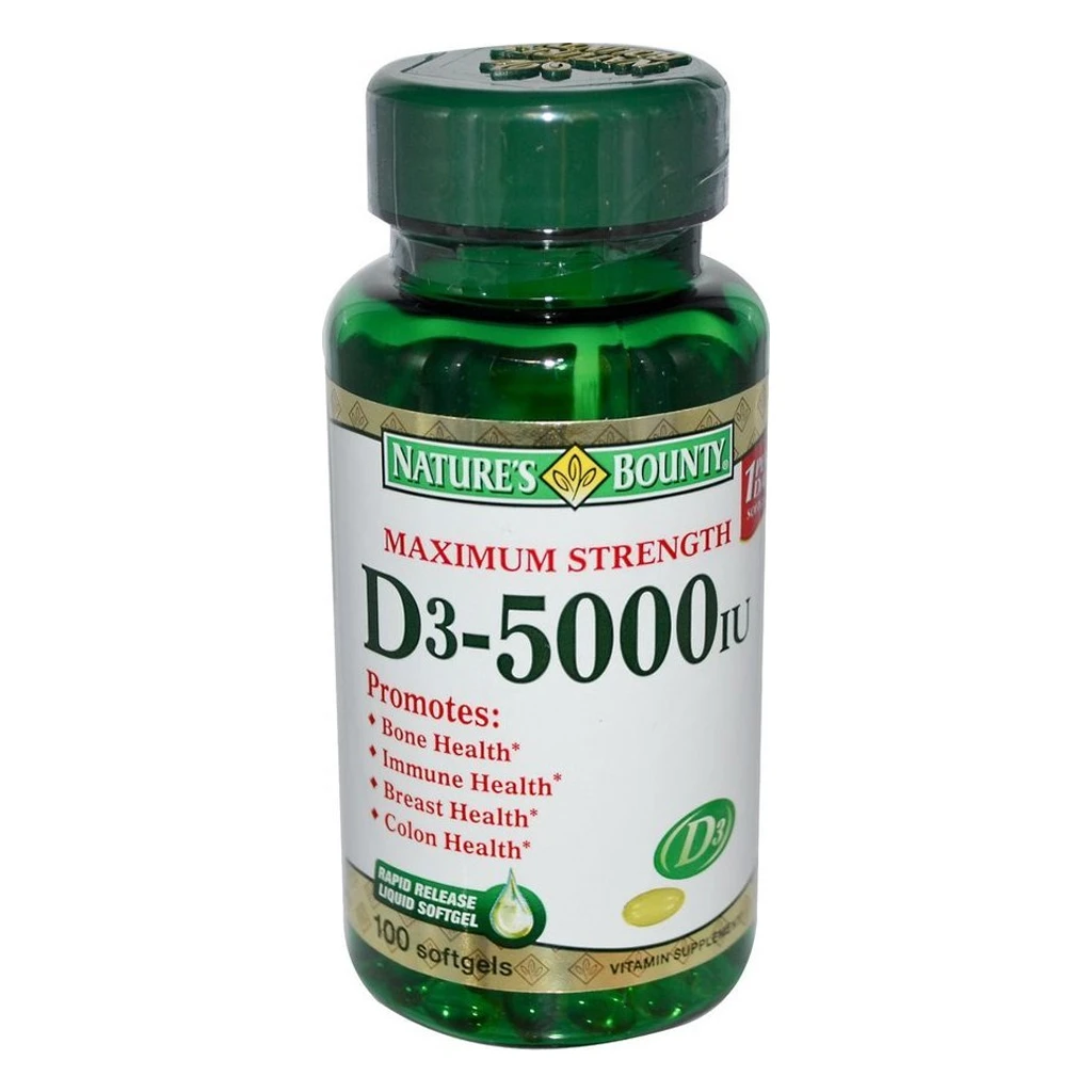 Natures Bounty Vitamin D3 5000LU Immune Health 150 Softgels