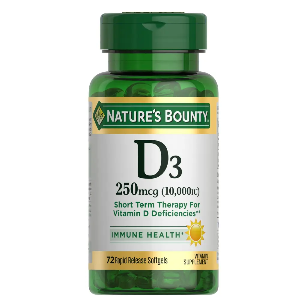 Natures Bounty Vitamin D3 10000LU 72 Softgels - view 1