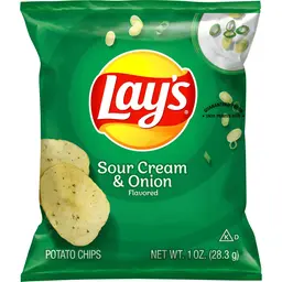 Lays Sour Cream And Onion Potato Chips 28.3 gm