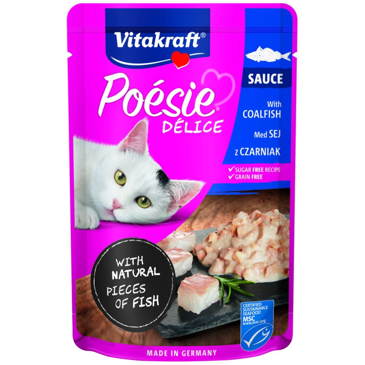 Vitakraft Poésie Délisauce Coalfish Msc Ii 85 gm