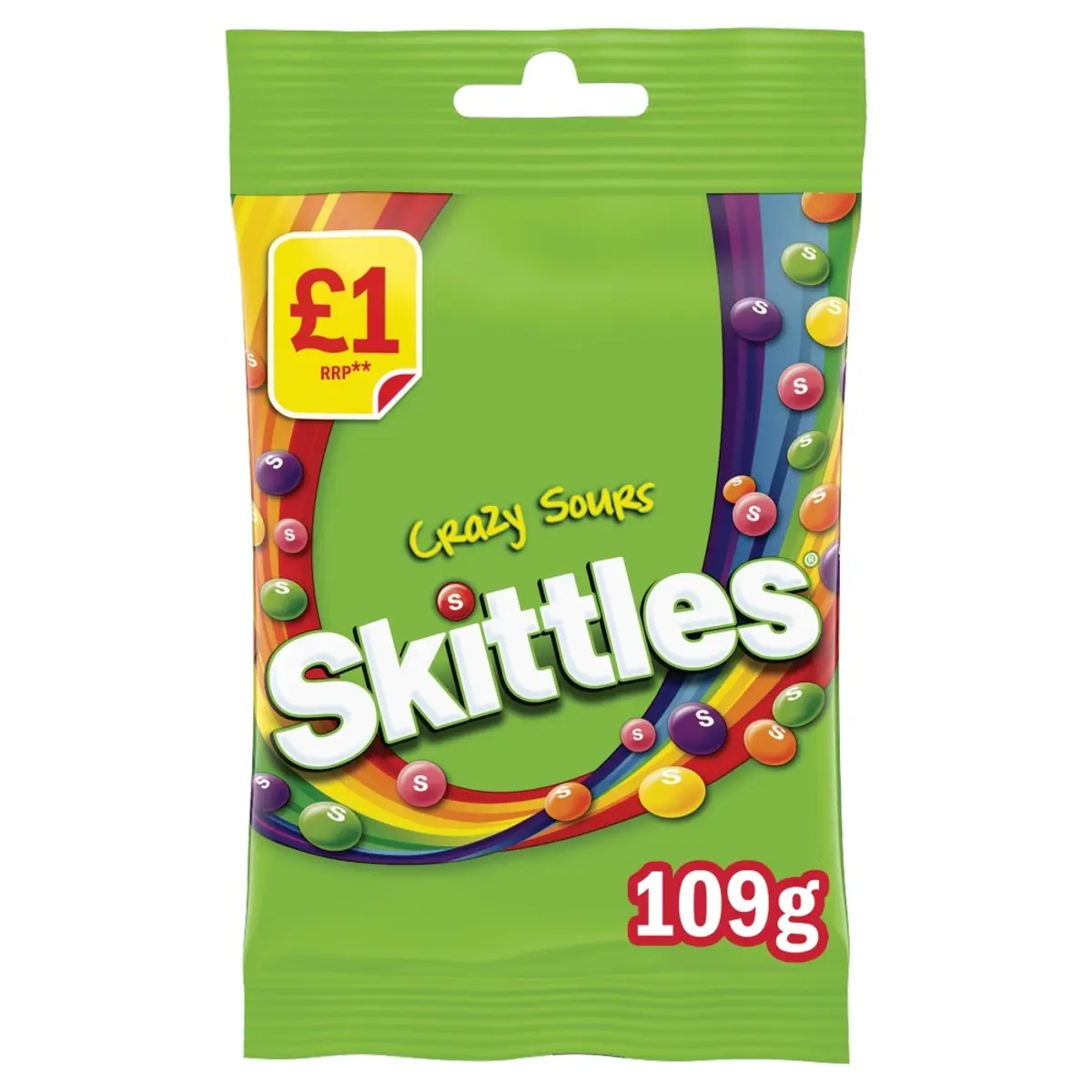 Skittles Crazy Sours Candy Bag 109 gm - view 1