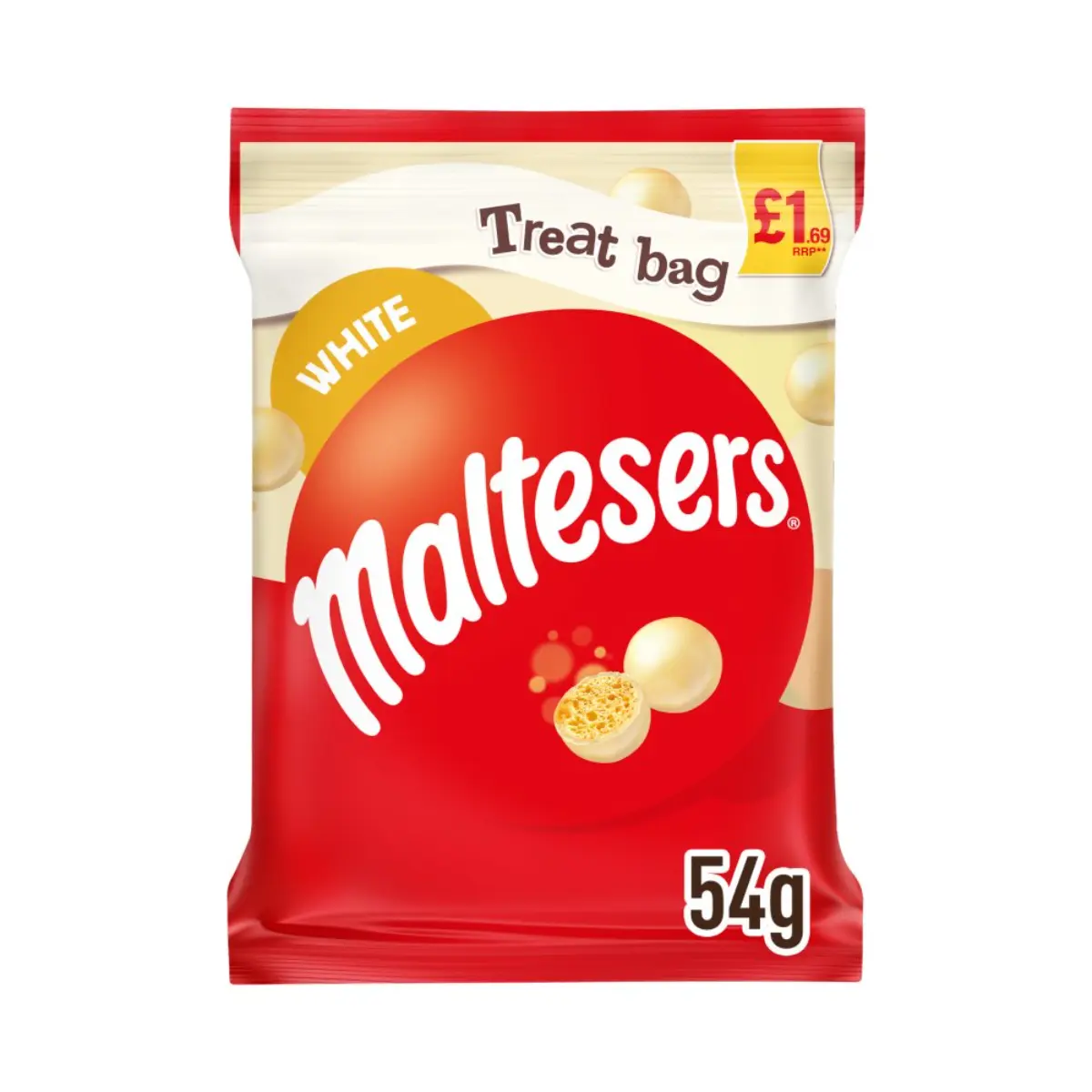 Maltesers White Chocolate Treat Bag 54 gm - view 1