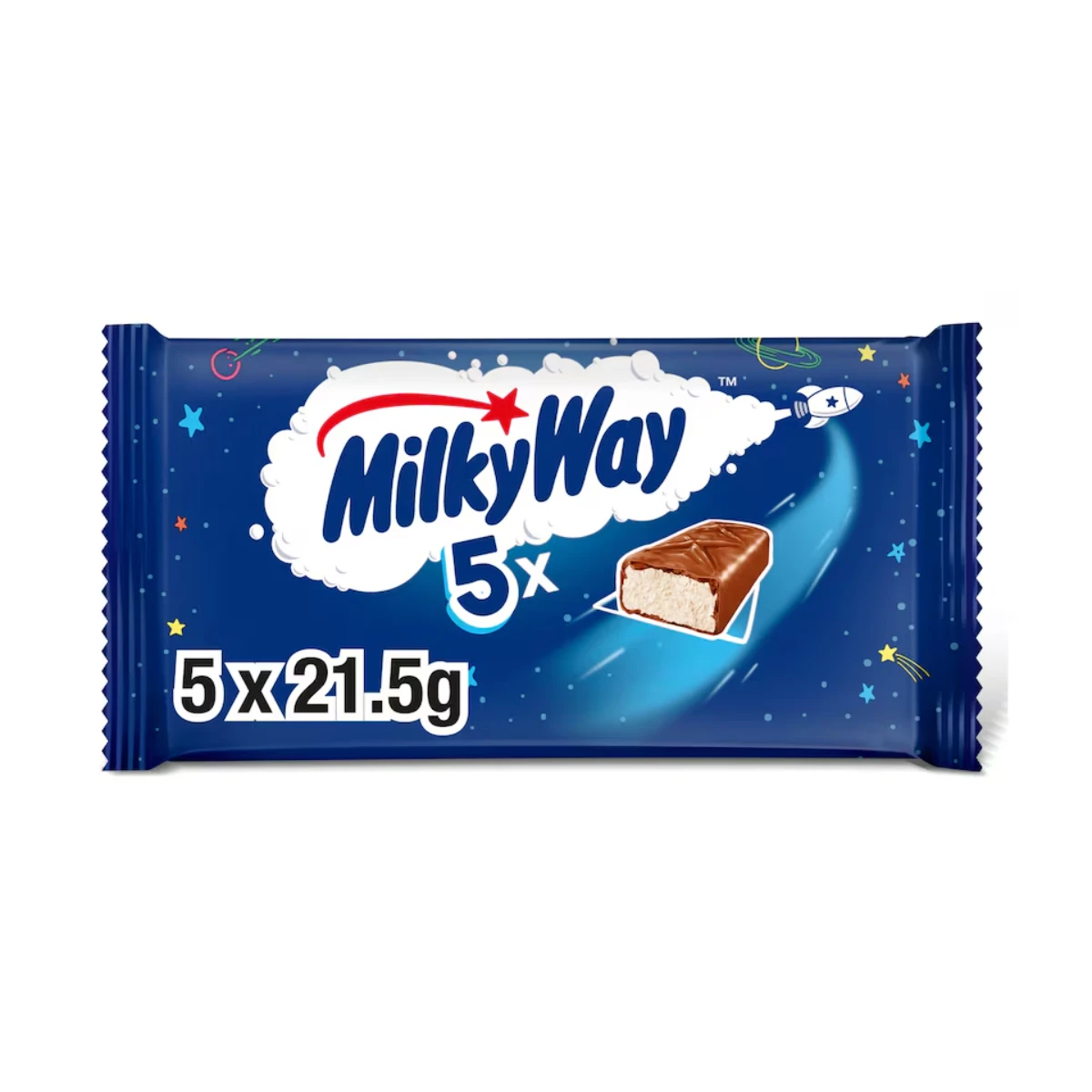 Milky Way Chocolate Bar 5 pcs 107.5 gm
