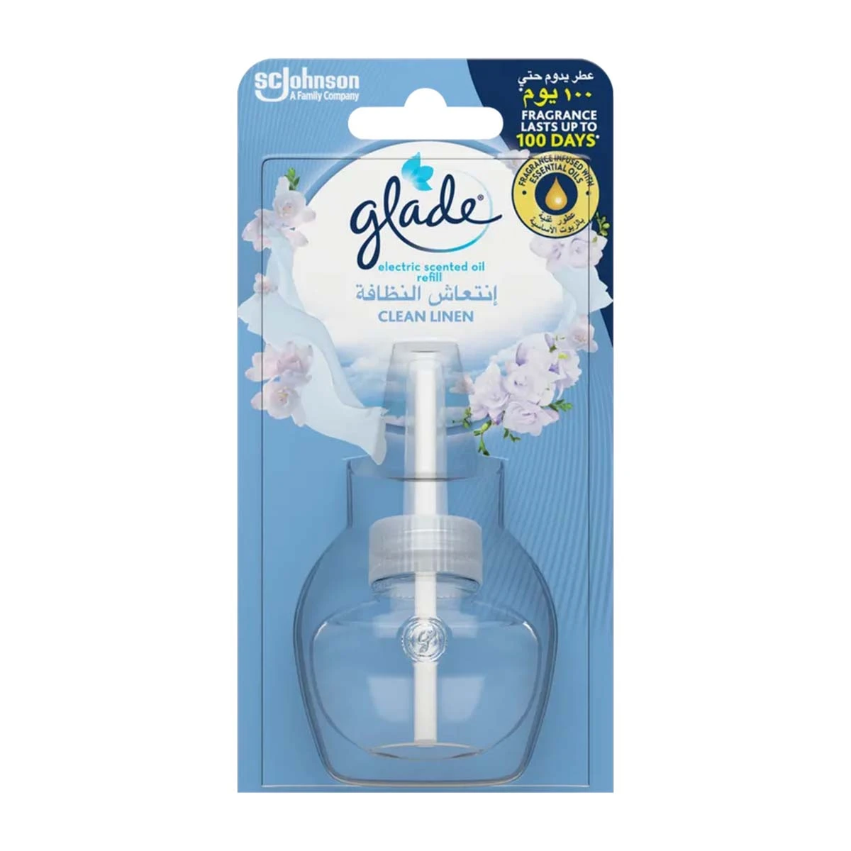 Glade Electric Plugins Air Freshener Clean Linen Scented Oil Refill 20ml