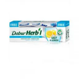 Dabur Herbal Whitening Natural Toothpaste 150g + Toothbrush