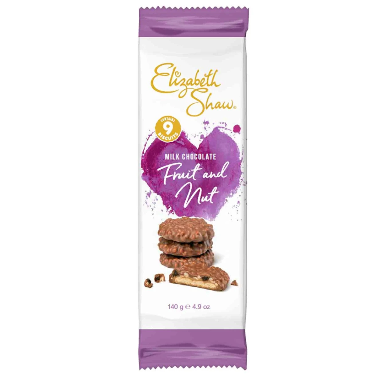 Elizabeth Shaw Milk Chocolate Fruit Nut Biscuits 140 gm