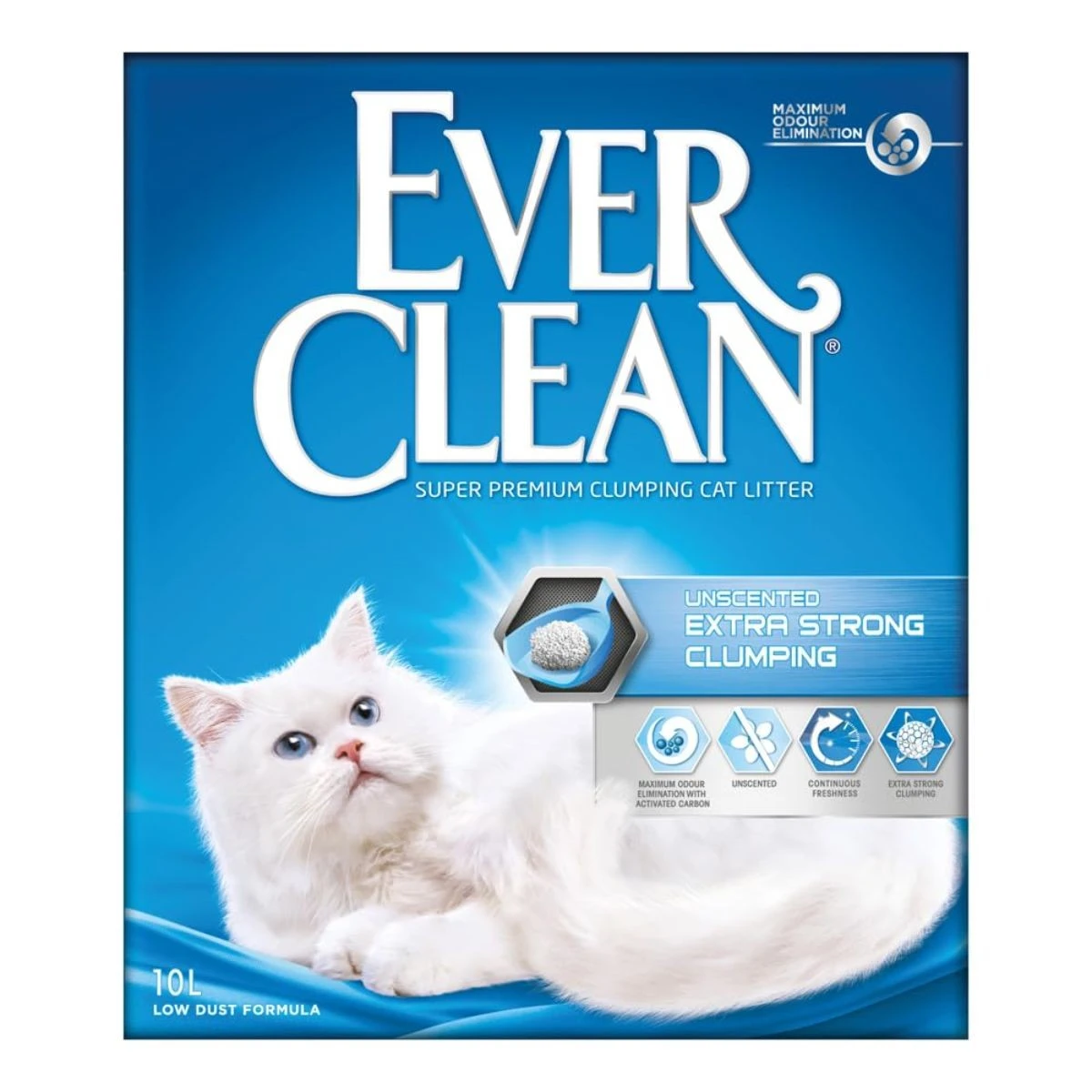 Ever Clean Super Premium Clumping Cat Litter Unscented Extra Strong Clumping 10 L
