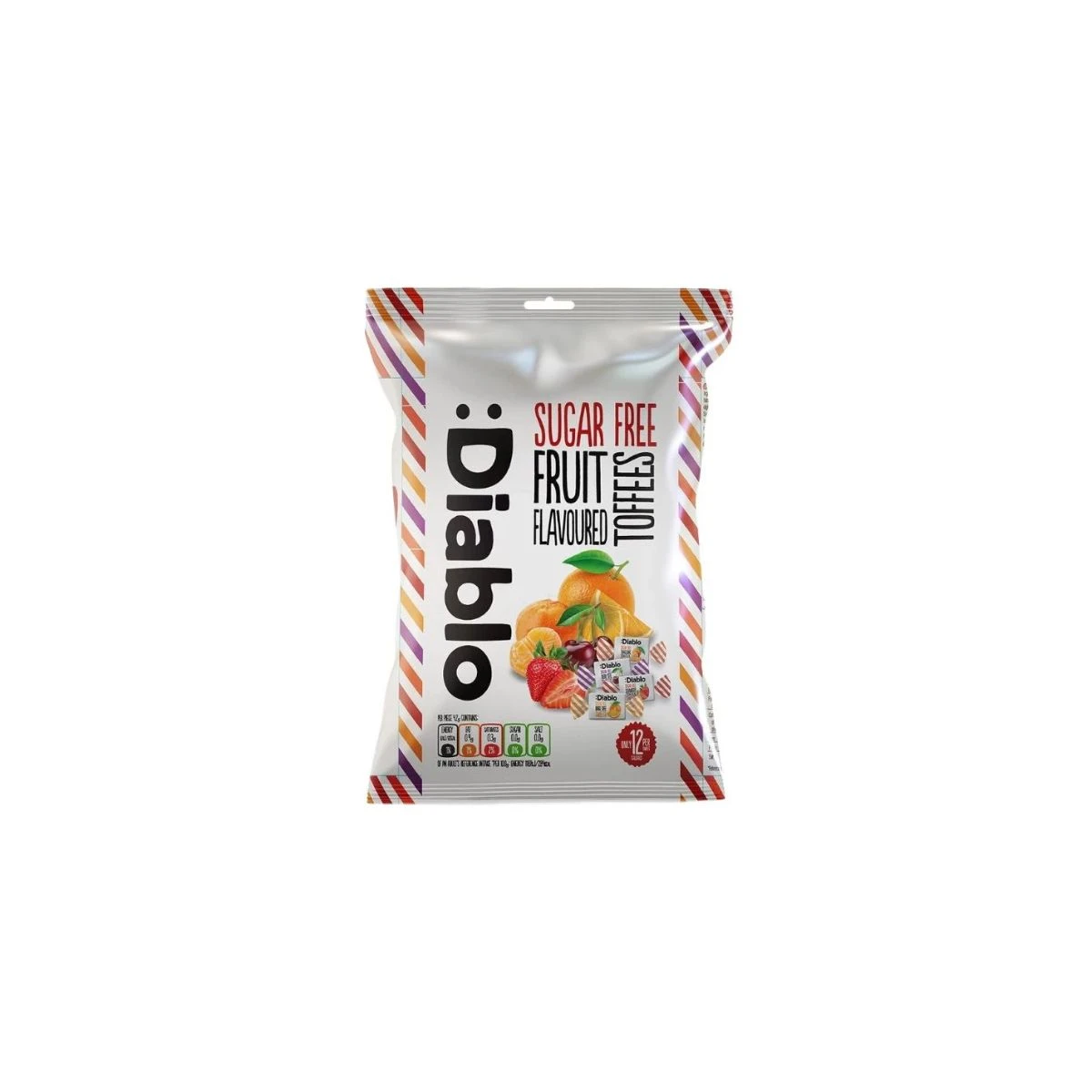 Diablo Fruit Toffee Sweets Sugar Free 75 gm