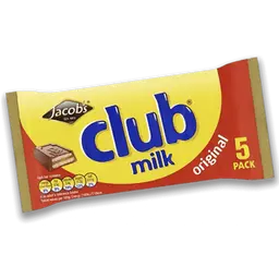 Jacobs Club Milk Chocolate 5 pcs 110 gm