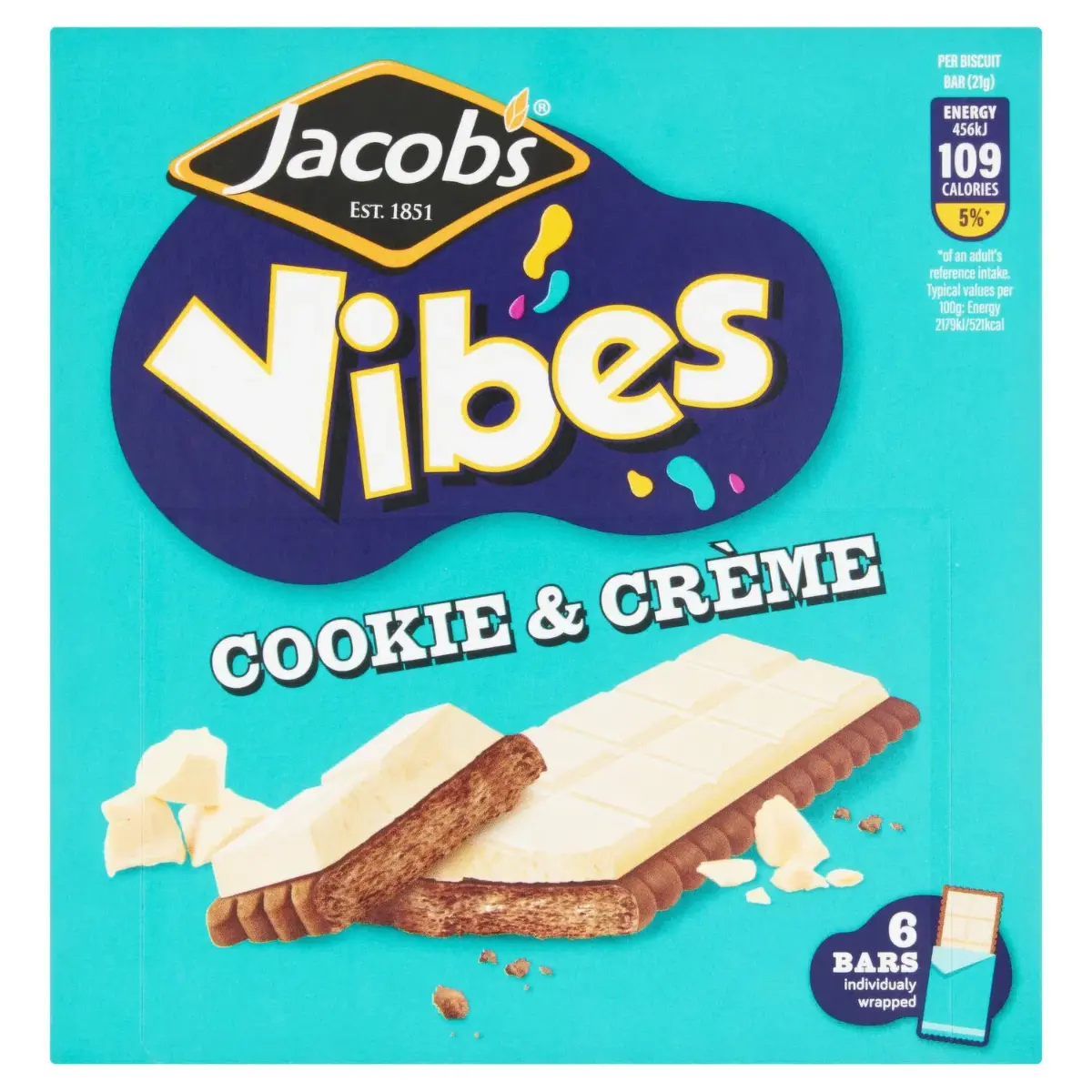 Jacobs Vibes Cookie And Creme Biscuits 126 gm - view 1