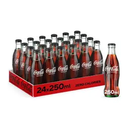 Coca Cola Zero Bottle 24 pcs 250 ml