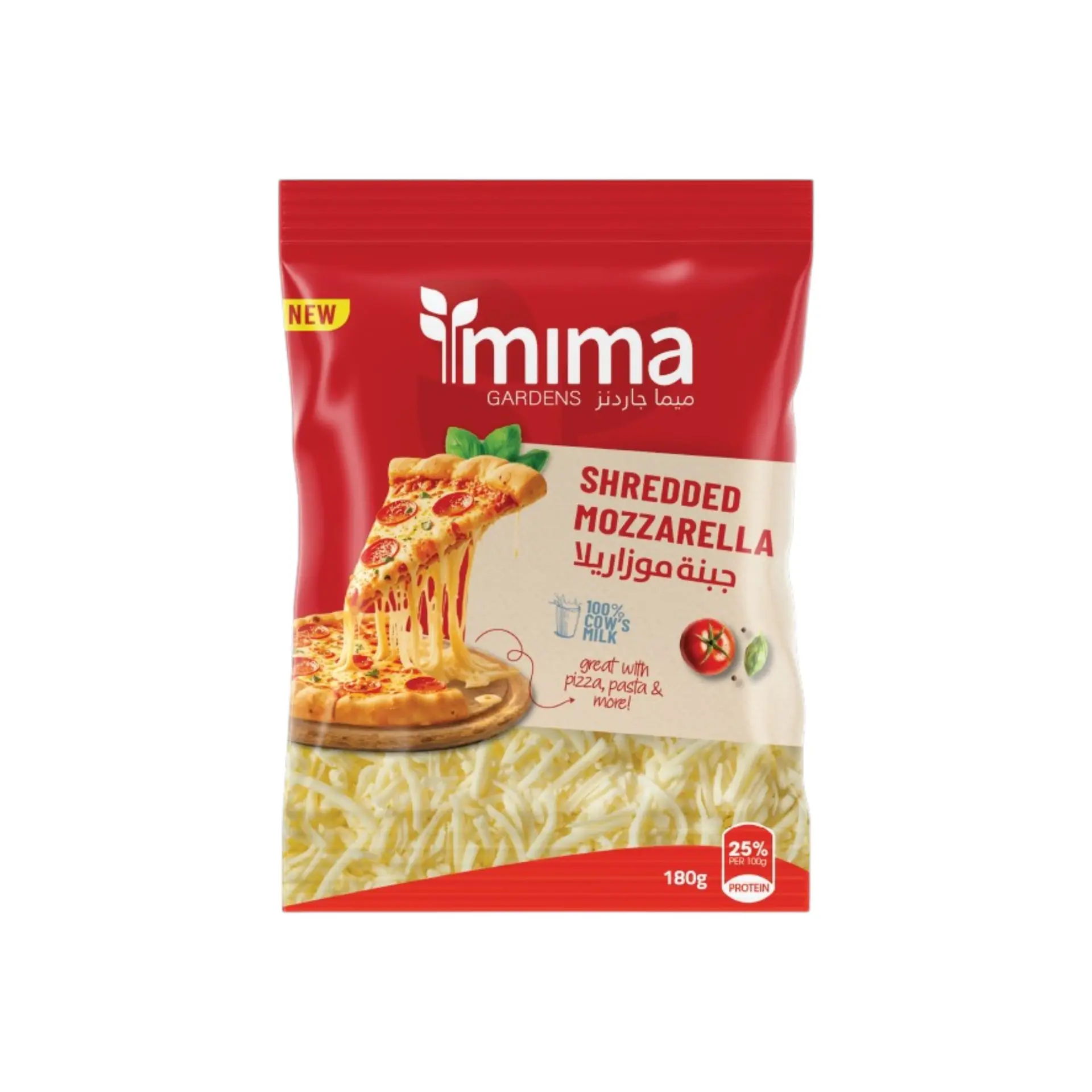 Mima Gardens Shredded Mozzarella Cheese 180 gm - view 1
