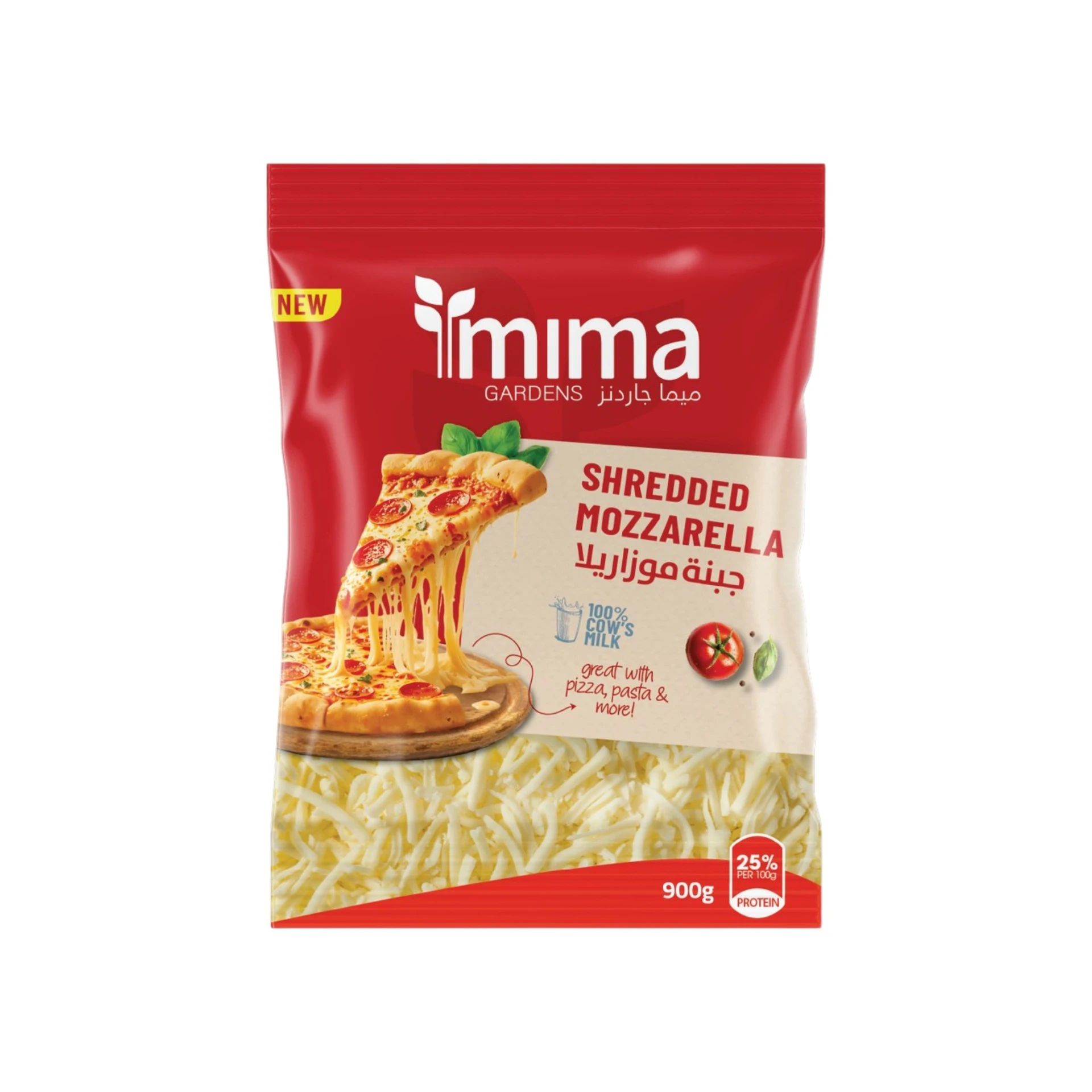 Mima Gardens Shredded Mozzarella Cheese 900 gm