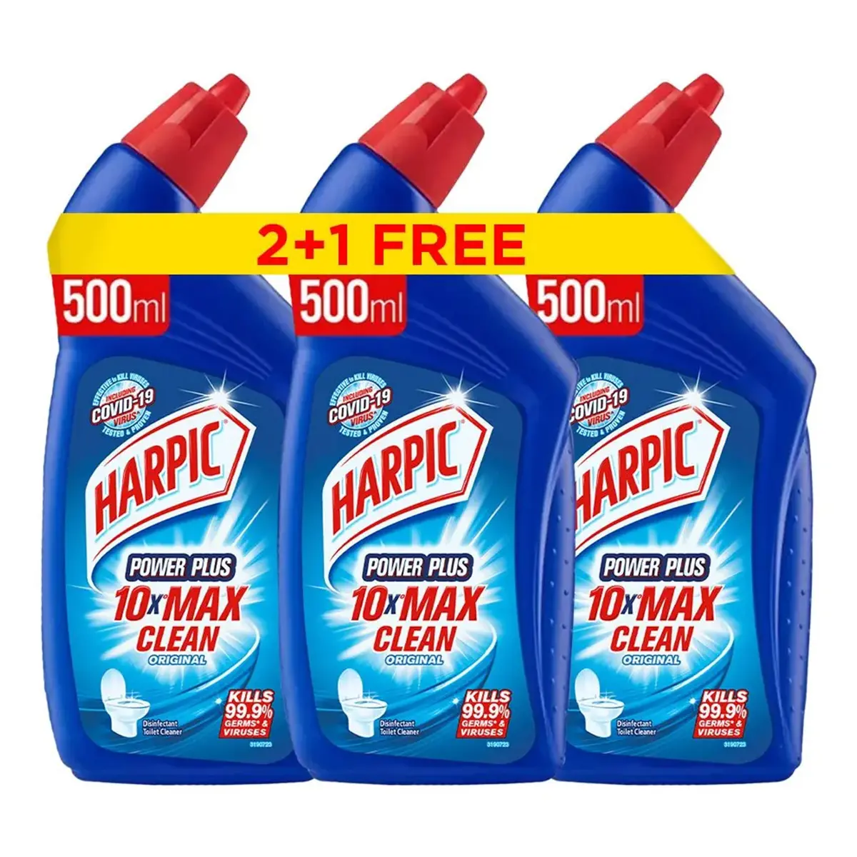 Harpic Toilet Cleaner Power Plus 10X Original 500 Ml 2+1 - view 1