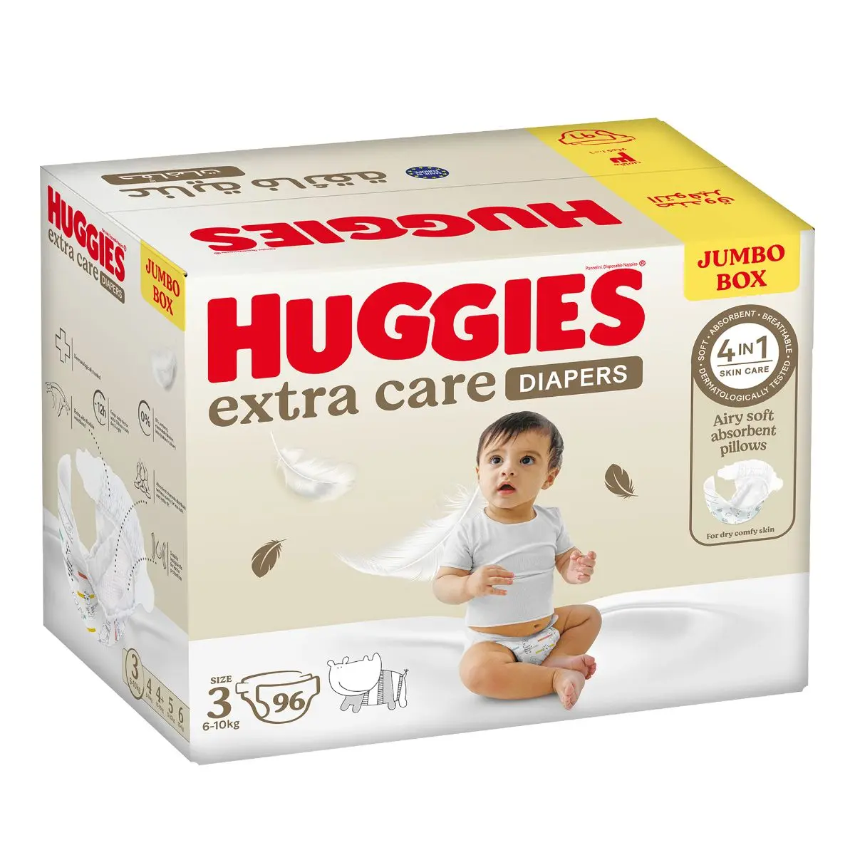 Huggies T4 EC Jumbo Box Size 3 (32x3) 96 Diapers - view 1
