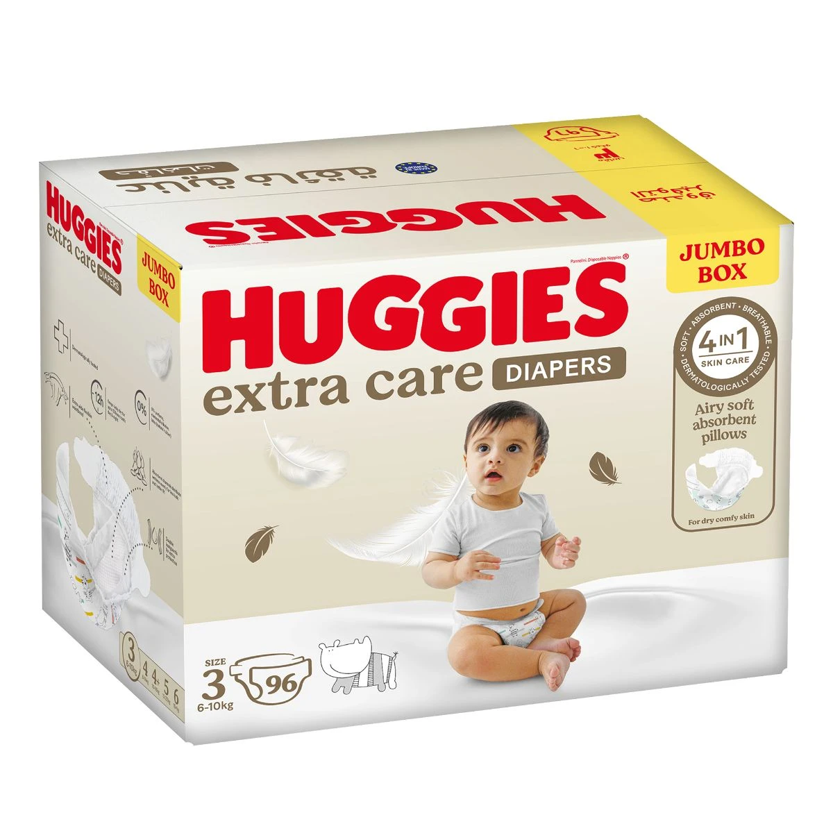 Huggies T4 EC Jumbo Box Size 3 (32x3) 96 Diapers