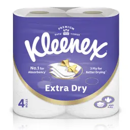 Kleenex Extra Dry Toilet Tissues 4 Pcs 140 Sheets