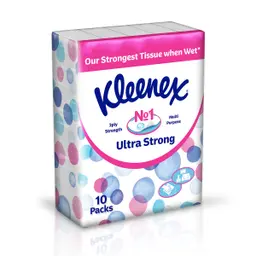 Kleenex Ultra Strong Facial Tissue 2 Ply 10 Pcs 114 Sheets