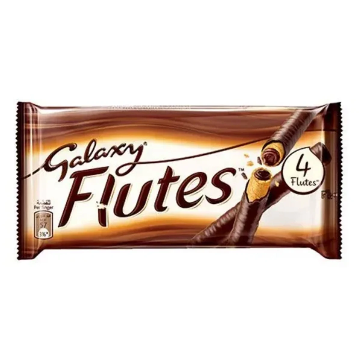 Galaxy Flutes Wafer With Chocolate 4 Fingers 45 gr