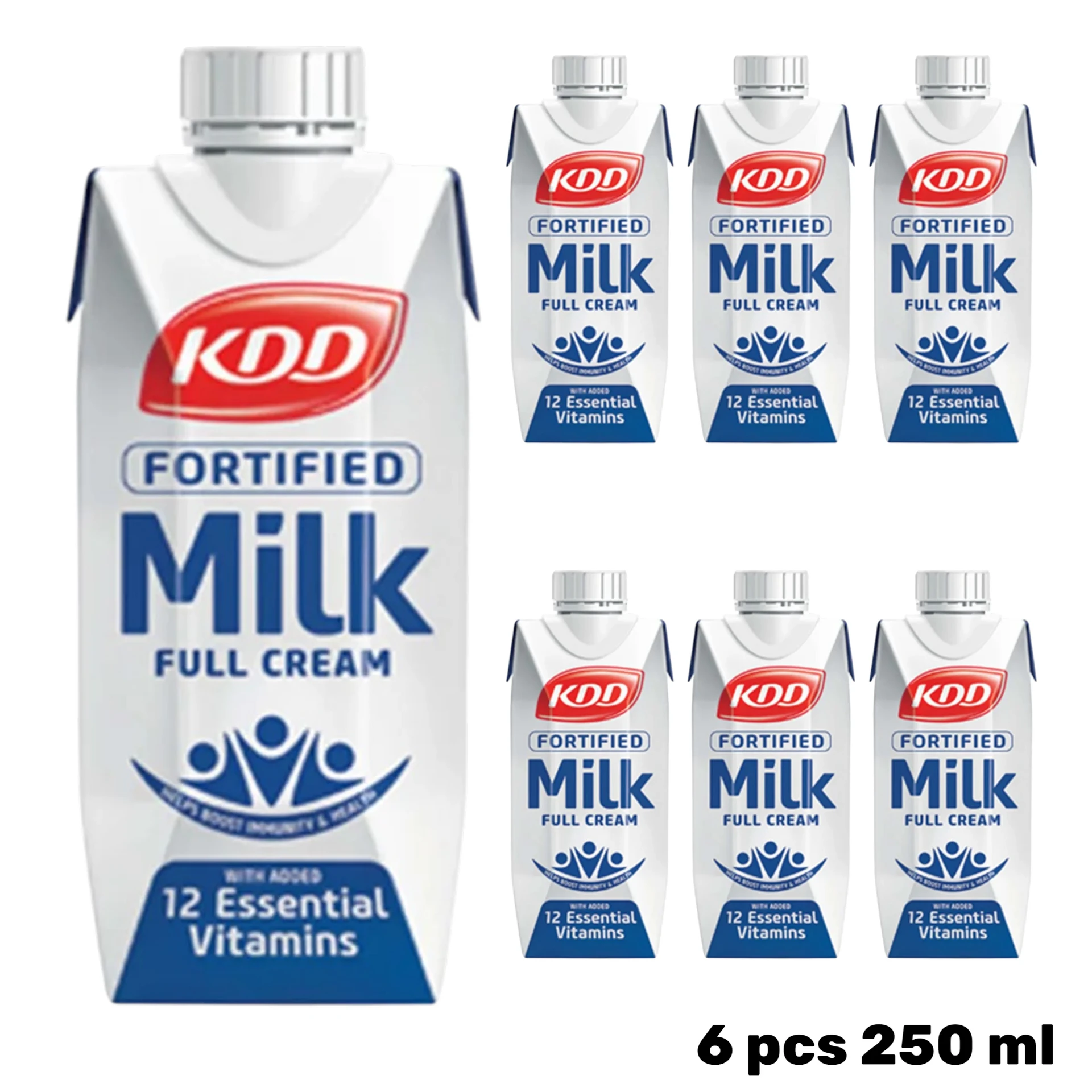 Kdd Full Fat Fortified Milk 6x250 ml